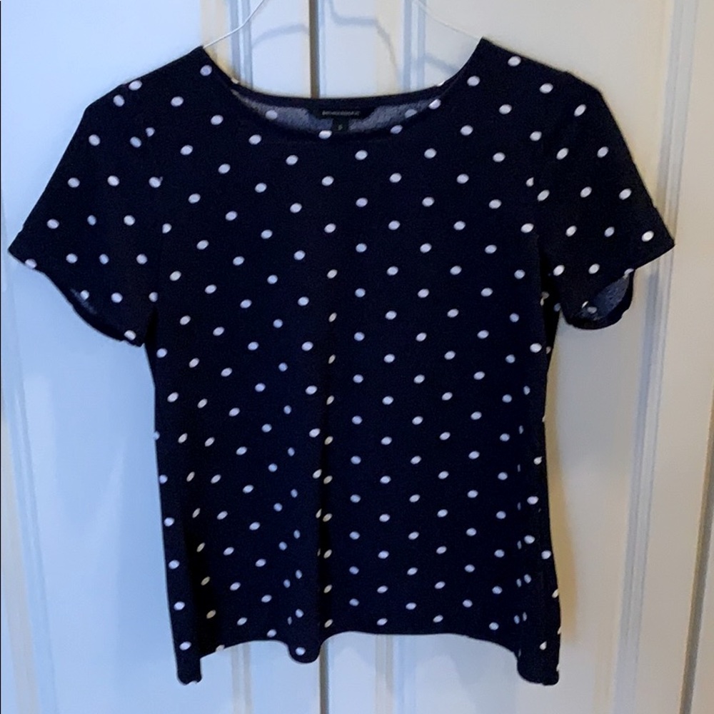 Banana Republic Polka Dot Open Back Shirt